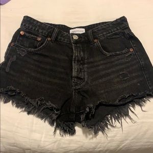 Black Denim Shorts